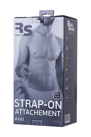 Насадка для страпона RealStick Strap-On by TOYFA Axel, PVC, чёрный, 17,5 см