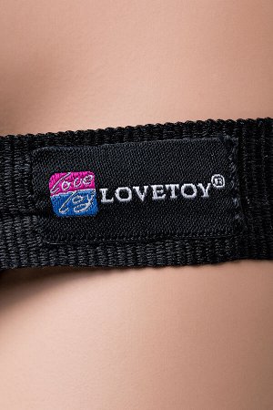 Страпон на креплении LoveToy с поясом Harness, реалистичный, neoskin, телесный, 20 см