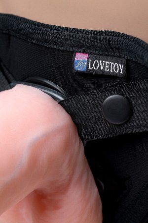 Страпон на креплении LoveToy UNI strap 7&quot; Harness best of all с вибрацией, телесный