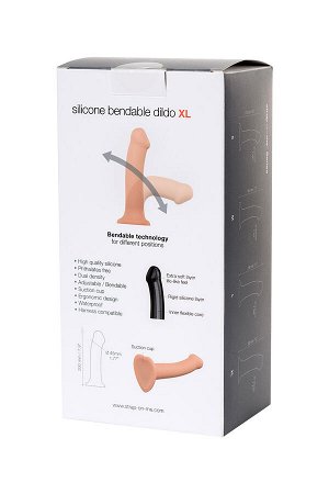 Ремневой нереалистичный страпон на присоске Strap-on-me, XL, силикон, телесный, 20 см