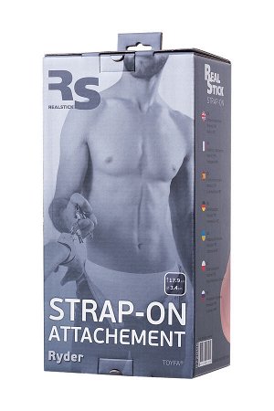 Насадка для страпона RealStick Strap-On by TOYFA Ryder, TPR, телесный, 17,9 см