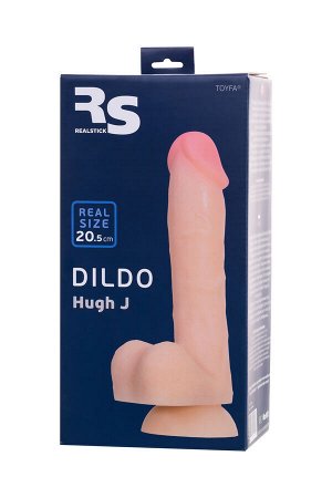 Фаллоимитатор RealStick Silicone Hugh J, телесный, 20,5 см