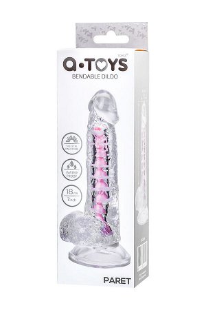 TOYFA Гибкий фаллоимитатор A-Toys Paret, TPE, прозрачный, 18 см