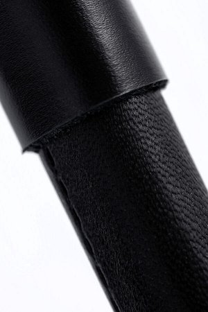 Плеть с чернои? рукоятью Pecado BDSM, натуральная кожа, черная