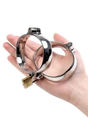Наручники Metal by TOYFA, серебристые, 6,5Х8 см