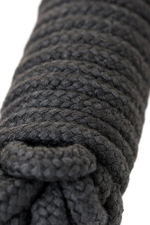 Веревка для бондажа TOYFA Theatre, текстиль, черная, 1000 см.