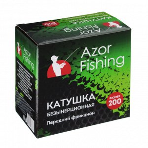 AZOR  FISHING Катушка SY 200, передний фрикцион, 1 п.п.,металл, пластик