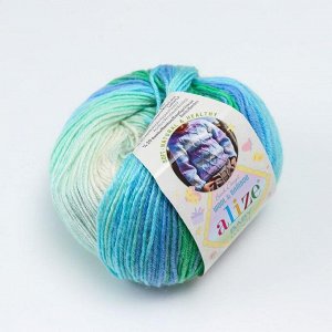 Пряжа "Baby Wool Batik" 40% шерсть, 40% акрил, 20% бамбук 175м/50гр (4389)