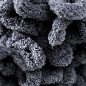 Плюшевая пряжа для вязания руками ALIZE, Puffy, 100 % микрополиэстер, 9 м/100 г, (87 св. угольный)