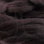 Шерсть для валяния 100% полутонкая шерсть 50 гр (003, черный)