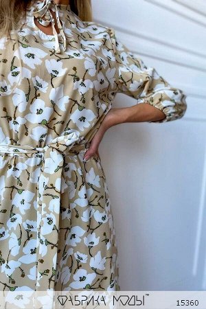 Романтичное платье-миди в цветочный принт 15360