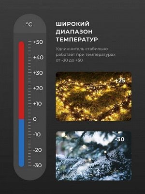 Провод удлинитель для гирлянды 5м