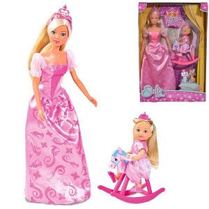 Кукла Штеффи и Еви, набор "Принцессы", зверушки в комплекте 5733223029