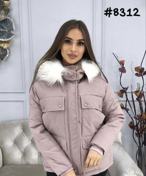 Женская Одежда 18001 "Карманы - Однотон" Розовая