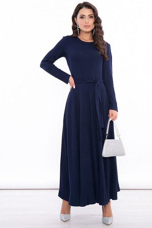 Платье Нереальное трикотажное платье длины макси в глубоком синем цвете. Оно создано для того, чтобы украсить Ваши будни и подарить прекрасное настроение и уверенность в себе! Так же подойдет и для пр