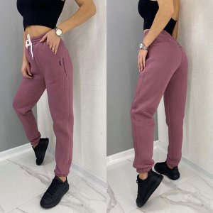 Спортивные штаны женские 6506 "Полоска Лампас" Темно-Розовые