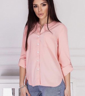 Рубашка Женская 4504 "Однотон №5" Розовая