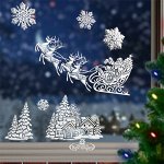 Наклейка новогодняя синяя с серебром