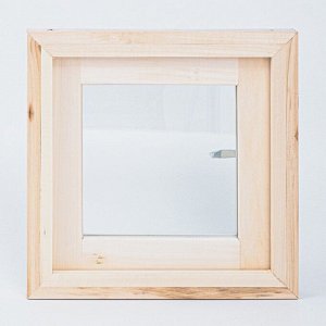 Окно для бани с однокамерным стеклопакетом 36х36 см