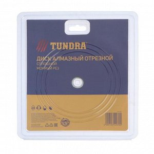 Диск алмазный отрезной ТУНДРА, сплошной, мокрый рез, 180x22 мм