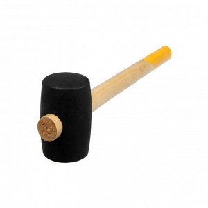 Киянка ТУНДРА, 450 г, деревянная рукоятка, черная резина, 55 мм