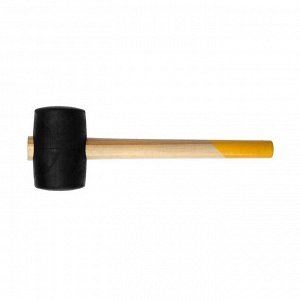 Киянка ТУНДРА, 680 г, деревянная рукоятка, черная резина, 65 мм