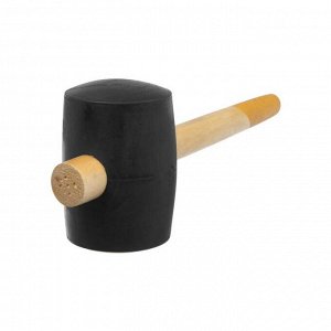 Киянка ТУНДРА, 1100 г, деревянная рукоятка, черная резина, 90 мм