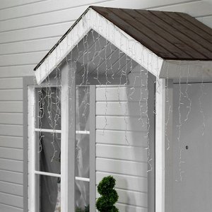 Гирлянда «Бахрома» 3 ? 0.9 м, IP44, УМС, прозрачная нить, 232 LED, свечение синее, 220 В