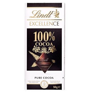 Шоколад LINDT EXCELLENCE 100% PURE COCOA 50 г