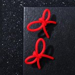 Серьги металл &quot;Лауд&quot; бантики, цвет красный