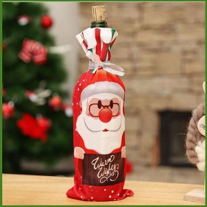 Чехол для бутылки новогодний "Санта"