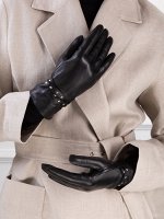 Перчатки женские ш+каш. IS01447 black #Черный