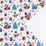 Бумага упаковочная глянцевая &quot;Зимушка&quot;, 70 х 100 см, 1 лист