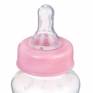 Бутылочка для кормления детская приталенная, 150 мл, от 0 мес., цвет розовый МИКС