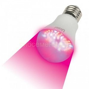Фитолампа Uniel LED-A60-9W/SP/E27/CL св-диод. фиол