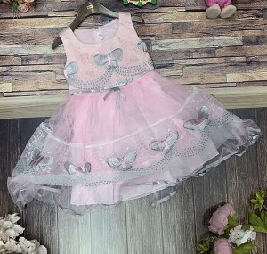 Платье Детское 5005 "Бабочки" Розовый