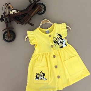 Платье Детское 5005 "Мышка Мульт" Желтое