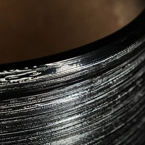 Горшок цветочный с поддоном 5л, черный керамика, "Космос" (М)