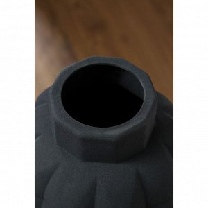 Ваза керамическая "Молли", напольная, черная, муар, 63 см