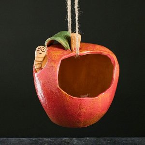 Подвесной горшок декоративный "Яблоко" красное 0,7 л