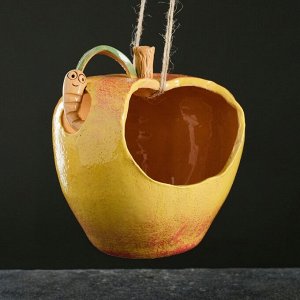 Подвесной горшок декоративный "Яблоко" желтое 0,7 л