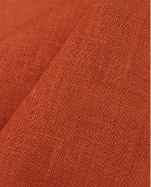 Лен сорочечный с эффектом мятости цв.Оранжевый терракот, ш.1.45м, лен-100%, 125гр/м.кв