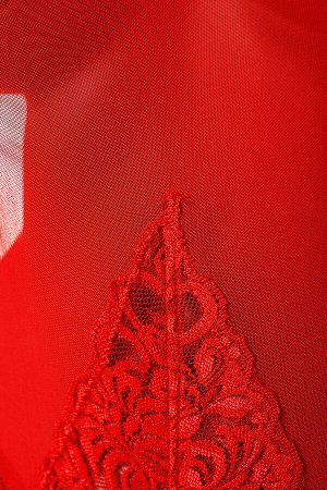 Боди Candy Girl Paris, кружево, сетка, красный, XL