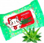Салфетки влажные детские  INSHIRO экстракт алоэ вера  15шт/упак.