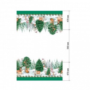Скатерть «Этель: Новогодний лес», 180 ? 148 см с ГМВО, 100 % хлопок, саржа, 190 г/м?