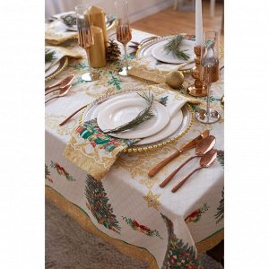 Набор сервировочных салфеток &quot;Этель&quot; Golden Christmas 40х40см 4 шт, 100% хл, саржа 190 гр/м2