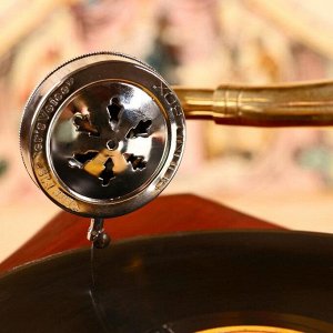 Граммофон труба металл "Батиста" (пластинка в комплекте) 40х40х63,5 см