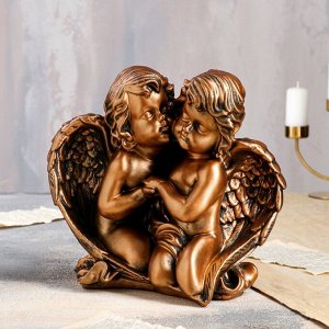 Статуэтка "Ангелы влюбленная пара", бронзовая, 27 см