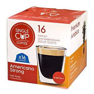 Кофе капсулы DG SINGLE CUP Americano Strong 1уп.х 16 капсул