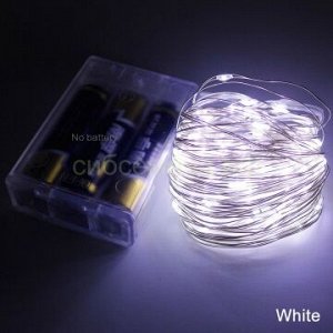 Гирлянда LED40 белая 4м на батарейках RT-2413